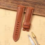 Custom Premium high end quality calfskin replacement brown leather Hermes watch band and Hermes strap for Hermes Cape cod Heure H Arceau watches for sale double wrap and double tour sport watch band online