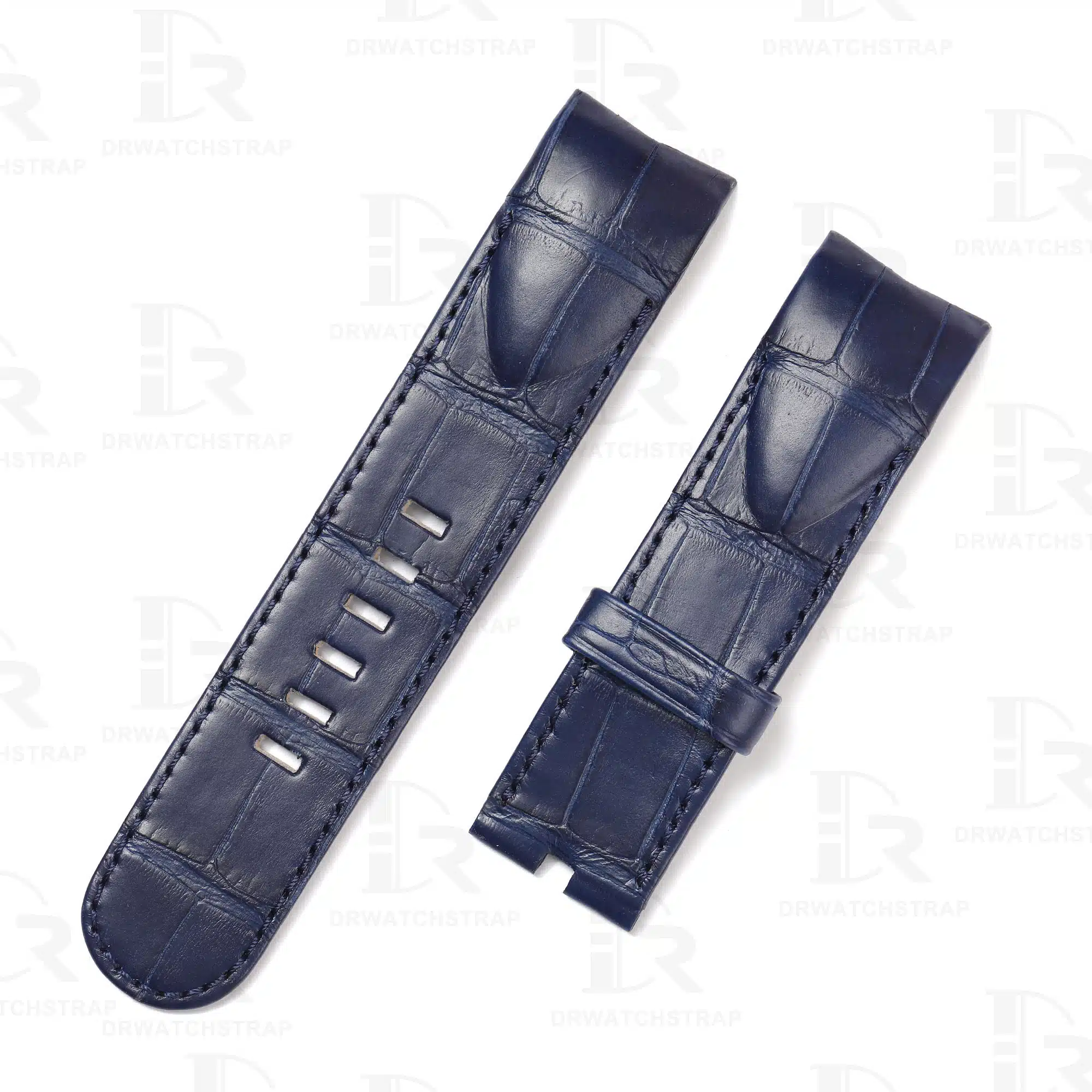 Buy custom Corum Admirals Cup Blue leather watch band 20mm 22mm 24mm straps