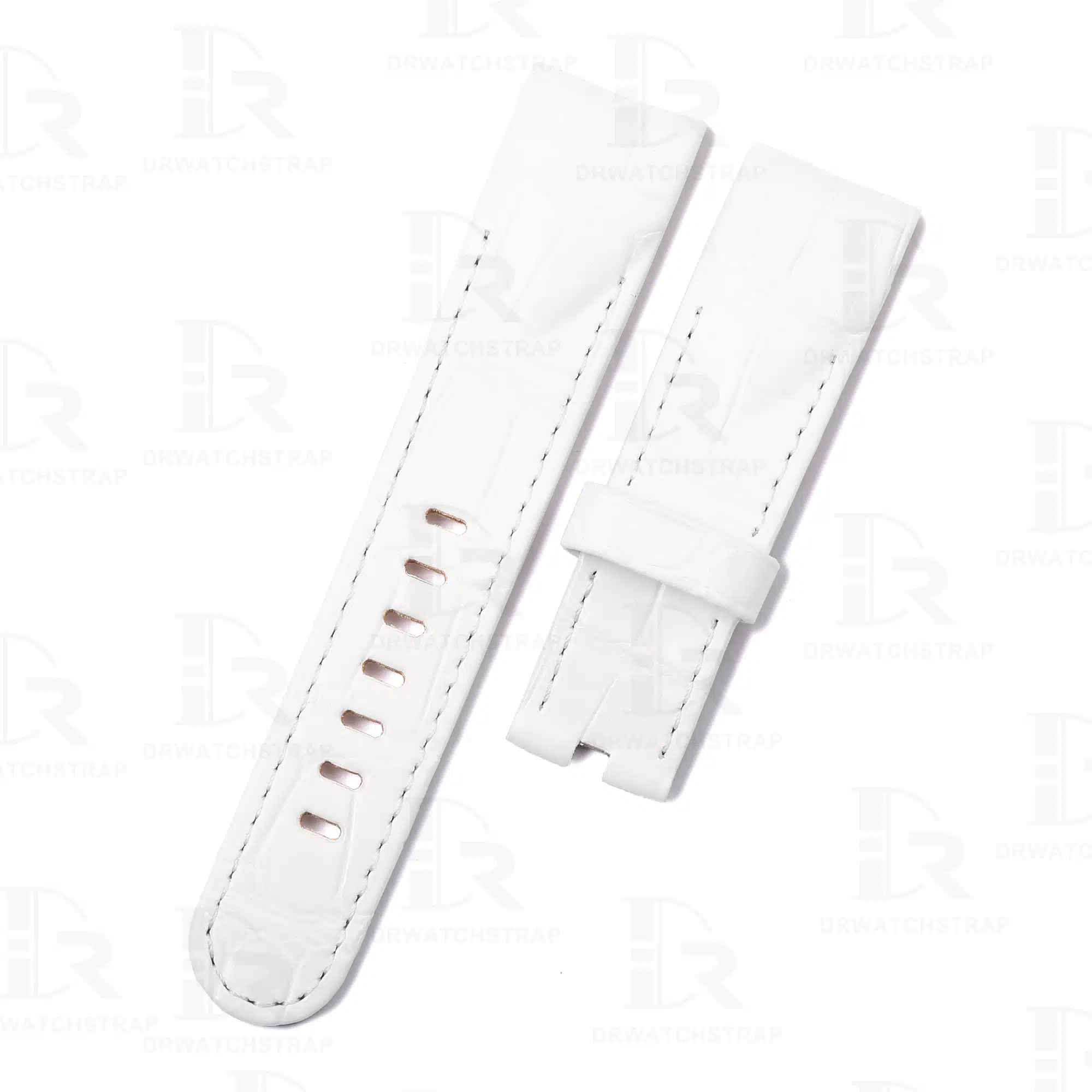 Buy custom Corum Admirals Cup White leather watch band 20mm 22mm 24mm straps