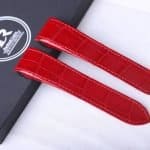 Cartier Santos 100 Anniversary Red alligator leather watch band strap (1)
