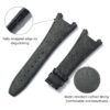 Replacement lady IWC Ingenieur Black Alligator leather watch band