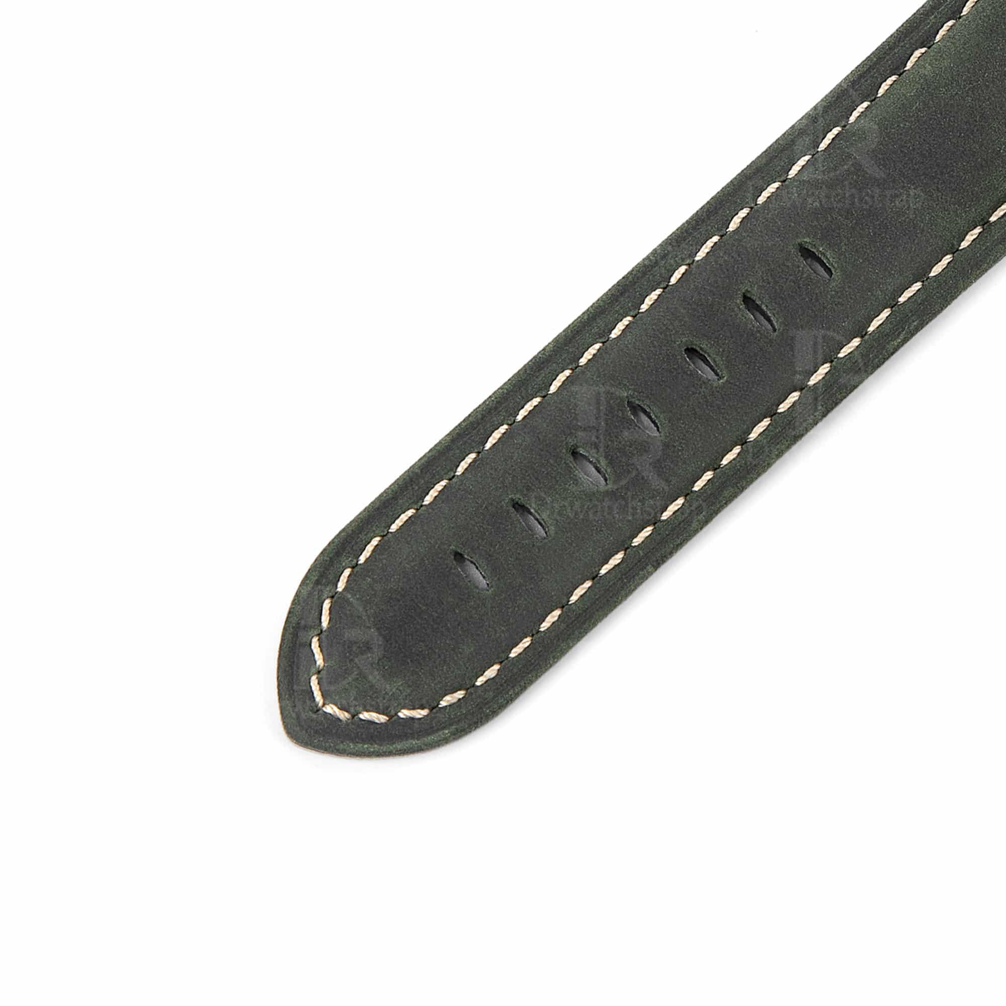 Custom aftermarket OEM best calfskin Oliver green Panerai leather watch straps & watch bands 22mm 24mm 26mm replacement for Panerai Luminor Marina, Radiomir, Submersible luxury watches - Shop the premium best calfskin material leather strap and watchband from Dr watchstrap at a low price