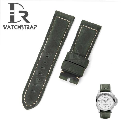 1609680688-Replacement-Panerai-leather-watch-band-strap-oliver-green-24mm-26mm (10) Custom aftermarket OEM best calfskin Oliver green Panerai leather watch straps & watch bands 22mm 24mm 26mm replacement for Panerai Luminor Marina, Radiomir, Submersible luxury watches - Shop the premium best calfskin material leather strap and watchband from Dr watchstrap at a low price