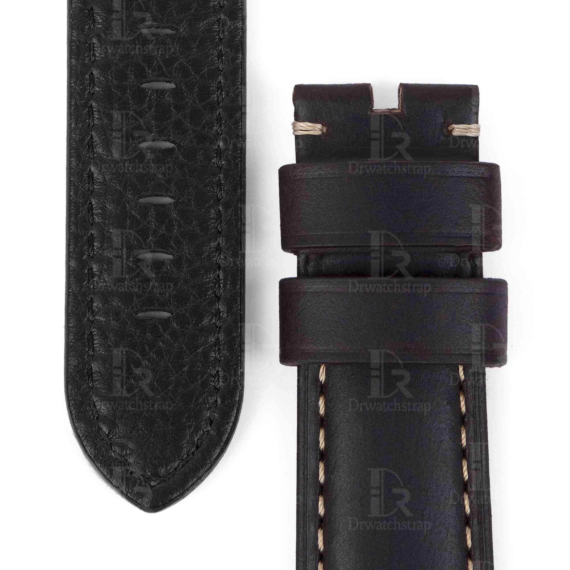 Premium best quality OEM brown handmade aftermarket Panerai strap 22mm 24mm 26mm leather strap & watch band replacement for Panerai Luminor Due Radiomir luxury watches from DR Watchstrap - Shop genuine calf leather straps and watch bands online for sale at a low price