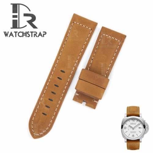 1610608366-Panerai-22mm-strap-Brown-Calf-Leather-watch-band-for-sale-Handmade-drwatchstrap (1) Premium custom best aftermarket calfskin material brown Panerai 22mm leather strap & watch band replacement OEM handmade for Panerai Luminor Radiomir luxury watches from DR Watchstrap online - Shop the wholesale and retail genuine calf leather watch straps and watchbands at a low price