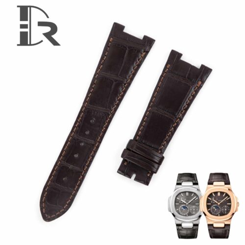1610793130-Patek-Philippe-Nautilus-5712-handmade-brown-leather-watchband-strap (1) Patek Philippe Nautilus 5712 handmade brown leather strap for sale