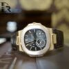 Handcrafted Black Croco leather band for Patek Philippe Nautilus 5711 5712