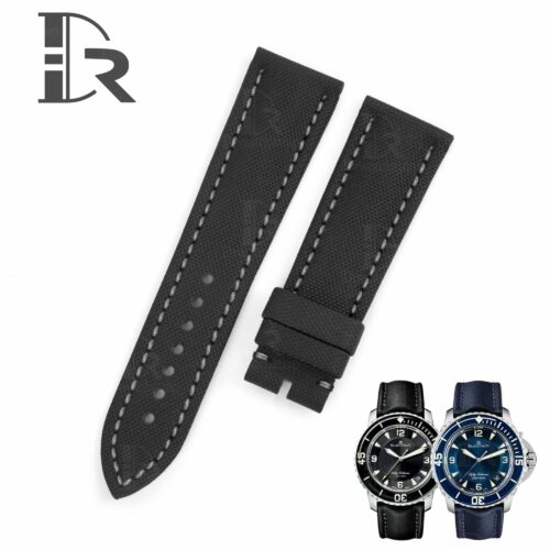 Custom Blancpain Fifty Fathoms canvas replacement sailcloth nylon watch strap 20mm 23mm