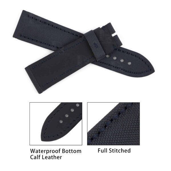 Custom Blancpain Fifty Fathoms canvas replacement sailcloth nylon watch band 20mm 23mm
