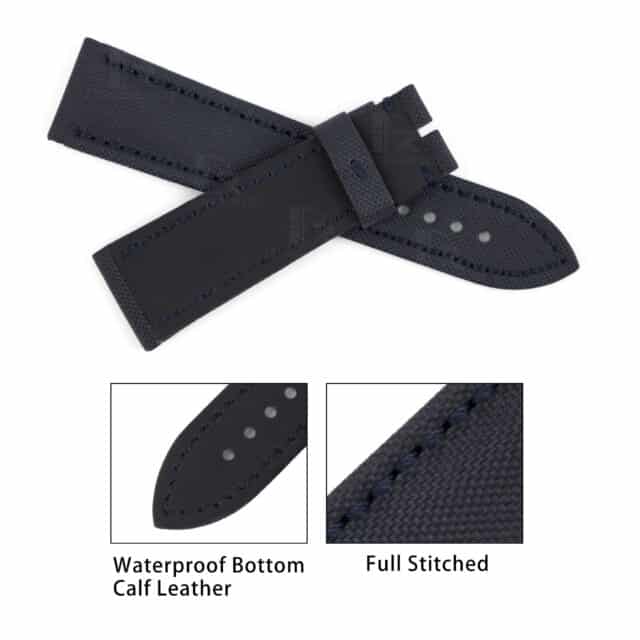 Custom Blancpain Fifty Fathoms canvas replacement sailcloth nylon watch band 20mm 23mm