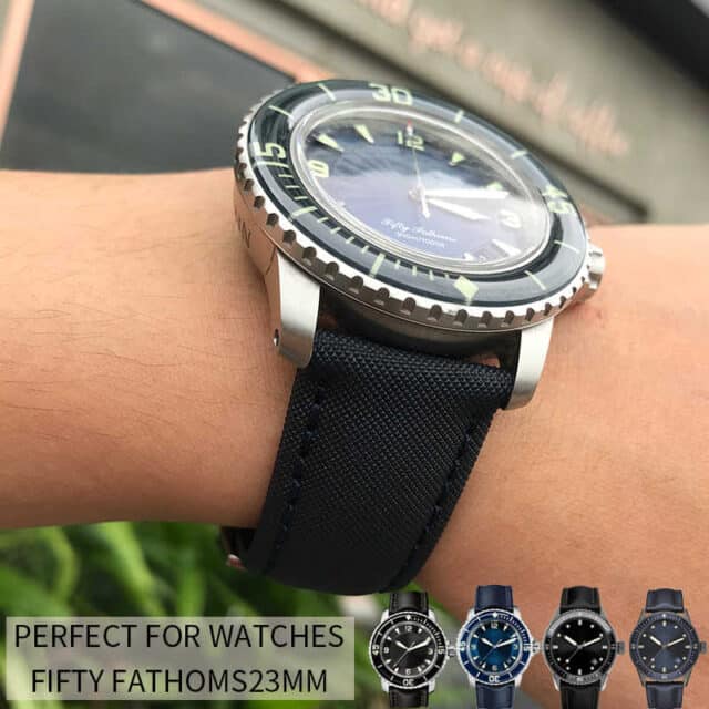 Handmade Canvas strap for Blancpain Fifty Fathoms Sailcloth
