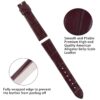Handmade Jaeger Lecoultre alligator strap - jlc leather band Burgundy handmade replacement 14mm 16mm