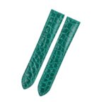 Best genuine Cartier handmade best quality American Alligator green leather strap and watch band replacement with 16mm 18mm 20mm 23mm lug sizes for Cartier Ronde Tank Solo, American tank, France tank, Must, Ronde, Cle de, and more models for sale - Shop the premium OEM custom Cartier straps from dr watchstrap at a low price