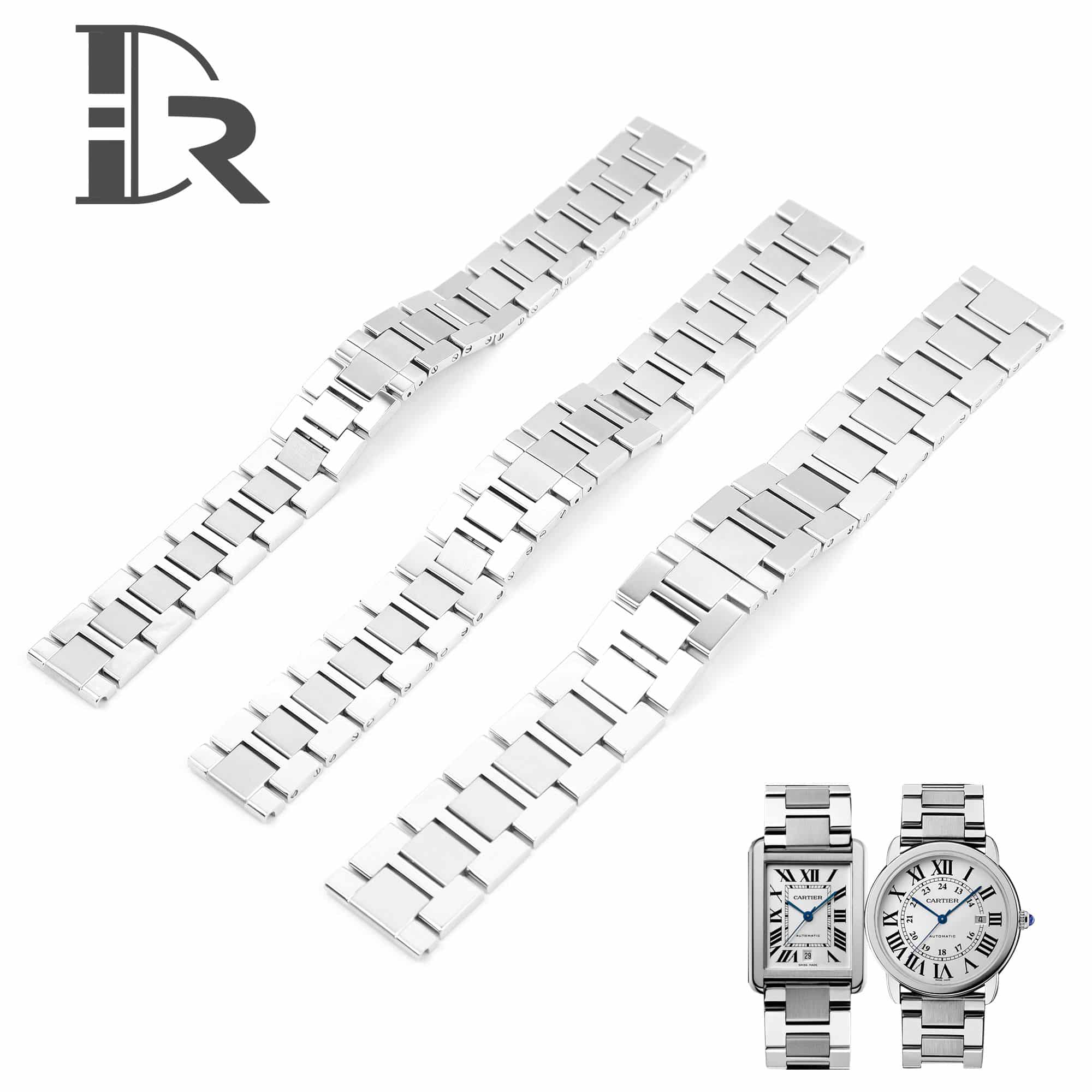 Replacement Stainless Steel bracelet fit for Cartier Tank