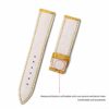 Handmade replacement Yellow Leather watch strap for Franck Muller Crazy Hour diamond watch