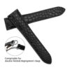 Cartier tank double folded leather strap