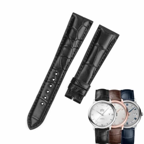 1626958387-Omega-seamaster-deville-leather-strap-black-brown-blue-alligator (1) Shop best quality alligator leather straps for Omega Seamaster, De Ville,  Aqua Terra, and more leather strap black brown replacement watch band for sale