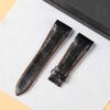 Custom handmade Grade A alligator black leather Franck Muller Conquistador strap and watch band replacement for Franck Muller Conquistador Grand Prix 8900 9900 SC DT GPG luxury watches - Best quality crocodile watch bands online at a low price