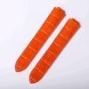 Genuine custom orange alligator leaher strap and watch band replacement for Cartier Ballon bleu watches - OEM high-end quality watchbands online at a low price