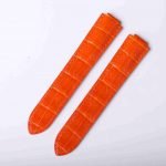 Genuine orange alligator leather watch strap