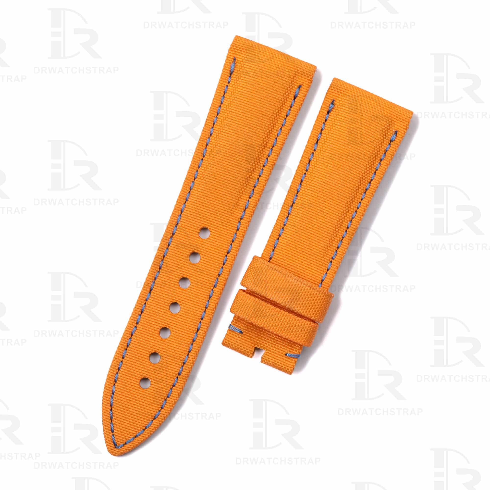 Custom Blancpain Fifty Fathoms Orange canvas replacement sailcloth nylon watch strap 20mm 23mm (2)