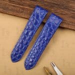 Alligator Hermes leather strap blue replacement Cape cod single watch band