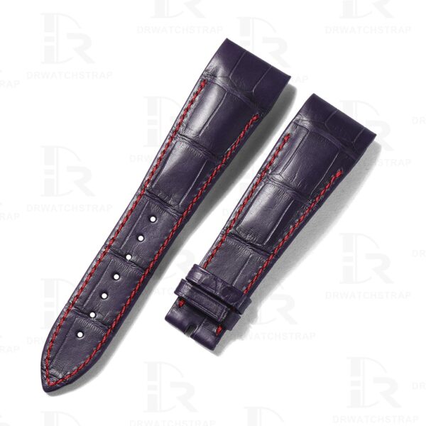 Custom handmade Grade A alligator Purple leather Franck Muller Conquistador strap and watch band replacement for Franck Muller Conquistador Grand Prix 8900 9900