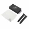 handmade black leather small-scale strap double-folded for Cartier Tank & Ronde Solo