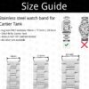Replacement Stainless Steel bracelet fit for Cartier Tank