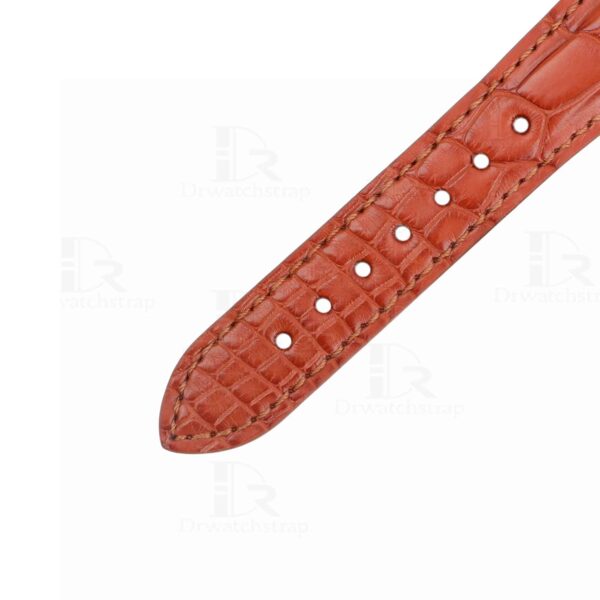 Genuine best quality Belly-scale brown alligator crocodile custom Bvlgari leather watch strap & watch band replacement for Bvlgari Diagono Aluminium AL38A L3276 mens and women's luxury watch - OEM aftermarket high-end straps and watch bands online at a low price from dr watchstrap