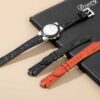 Genuine best quality Belly-scale black brown alligator crocodile custom Bvlgari leather watch strap & watch band replacement for Bvlgari Diagono Aluminium AL38A L3276 mens and women's luxury watch - OEM aftermarket high-end straps and watchbands online at a low price from dr watchstrap