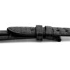 Custom aftermarket black alligator crocodile replacement alligator leather watch strap and watch band for Bvlgari Diagono Aluminium al38a L3276 luxury watches bands online at a low price for mens ladies from dr watchstrap
