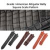 Bvlgari Bulgari Diagono alligator leather watch strap black brown