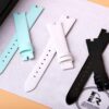 Custom afternarket best high-end quality cyan turquoise ice blue white black satin leather Bulgari Bvlgari B.Zero1 watch band & watch strap replacement for Bvlgari luxury mens women watches - Shop the premium satin material straps and wrist bands for sale low price from dr watchstrap