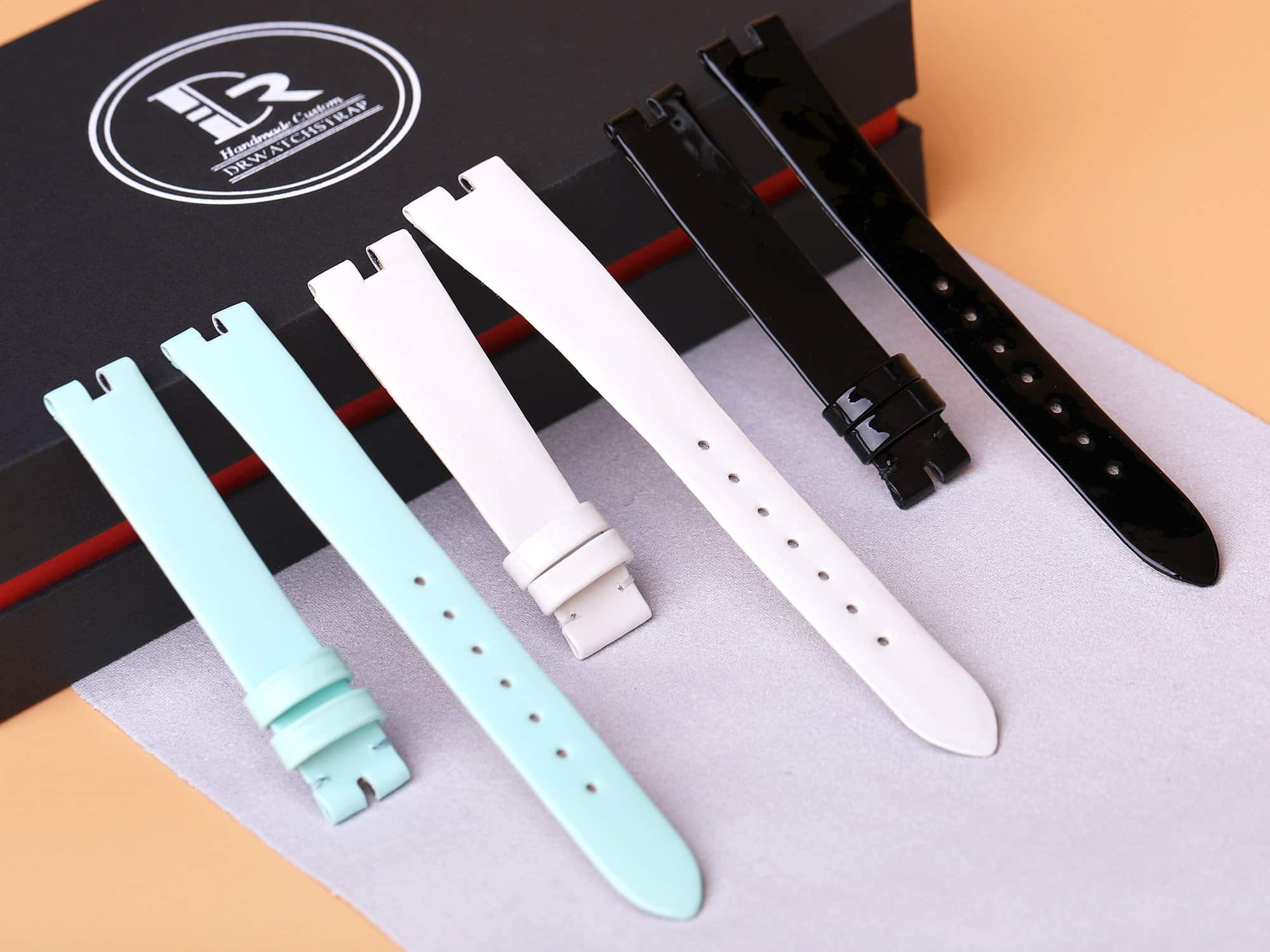 Custom afternarket best high-end quality cyan turquoise ice blue white black satin leather Bulgari Bvlgari B.Zero1 watch band & watch strap replacement for Bvlgari luxury mens women watches - Shop the premium satin material straps and wrist bands for sale low price from dr watchstrap