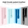 Custom Black blue ice blue pink High Grade patent leather watch strap replacement for bvlgari b zero1