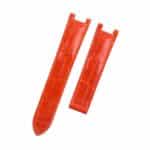 Orange alligator leather material