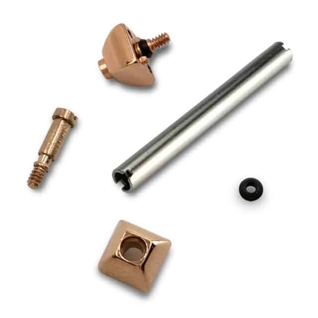 Replacement Cartier pasha tube & screw rose gold for sale