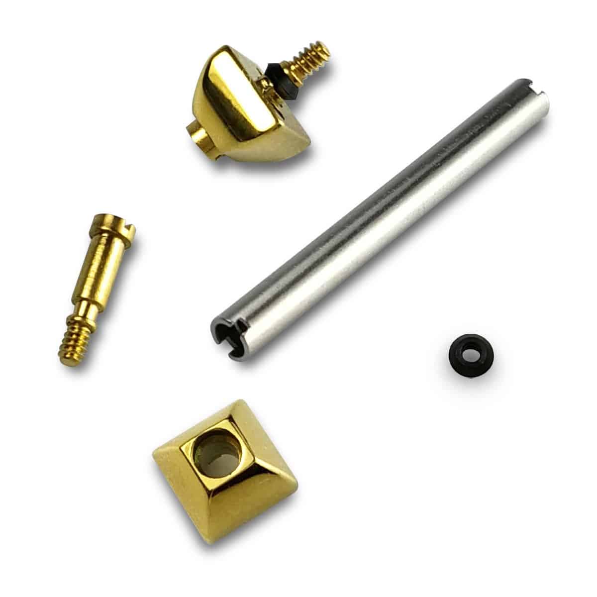 Replacement Cartier pasha tube & screw yellow gold for sale