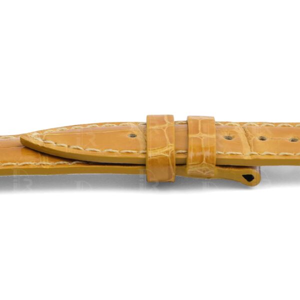 Handmade brown leather watch strap fit for JLC Reverso Ladies 18*16mm