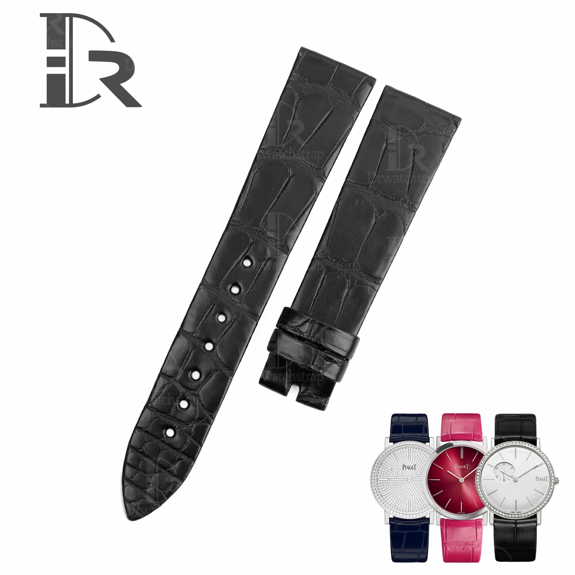 Buy replacement Piaget Altiplano Ultimate Slim black leather strap lug size 19mm*16mm