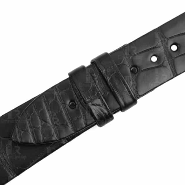 [HE] Handmade Black Leather watch band strap fit for Piaget Altiplano Ultra thin