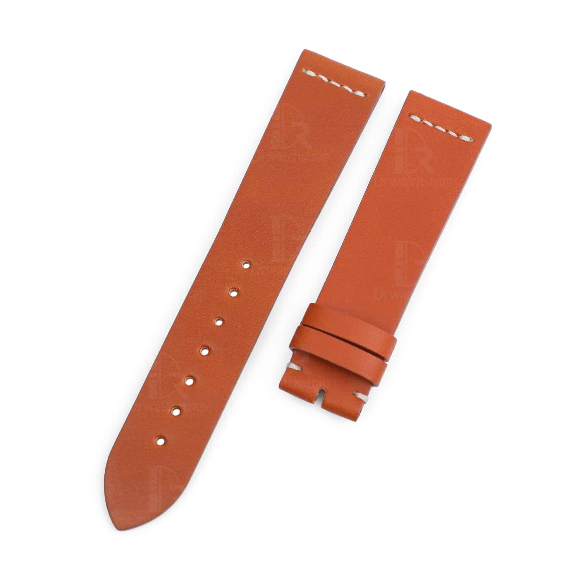 Buy OEM custom leather watch bands from China maker Orange oyster perpetual leather strap discount price