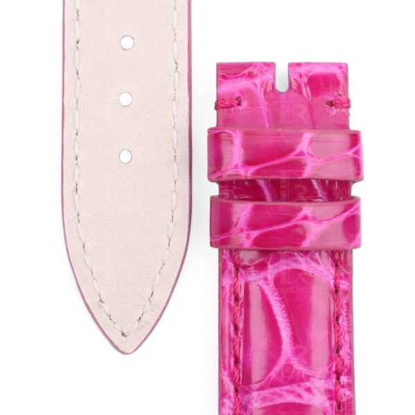 Handmade Pink leather strap fit for Jaeger-Lecoultre Rendez-Vous Moon Series - Image 5