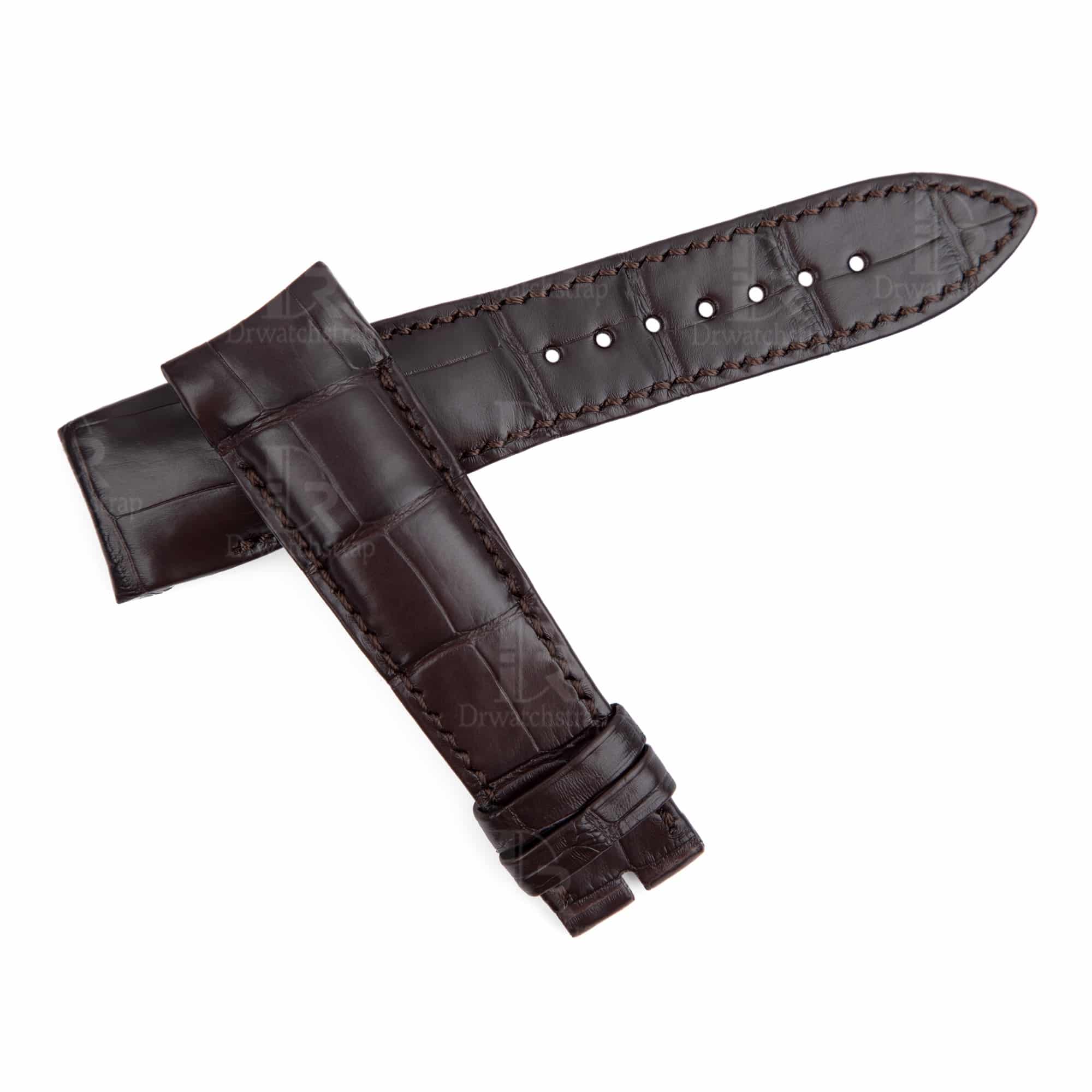 Custom handmade Breguet type xxi strap and watch band for Breguet type xxi flyback chronograph 3810 luxury watches - aftermarket leather straps craftsmanship Black Brown Grade A American Crocodile watch bands for sale at low price