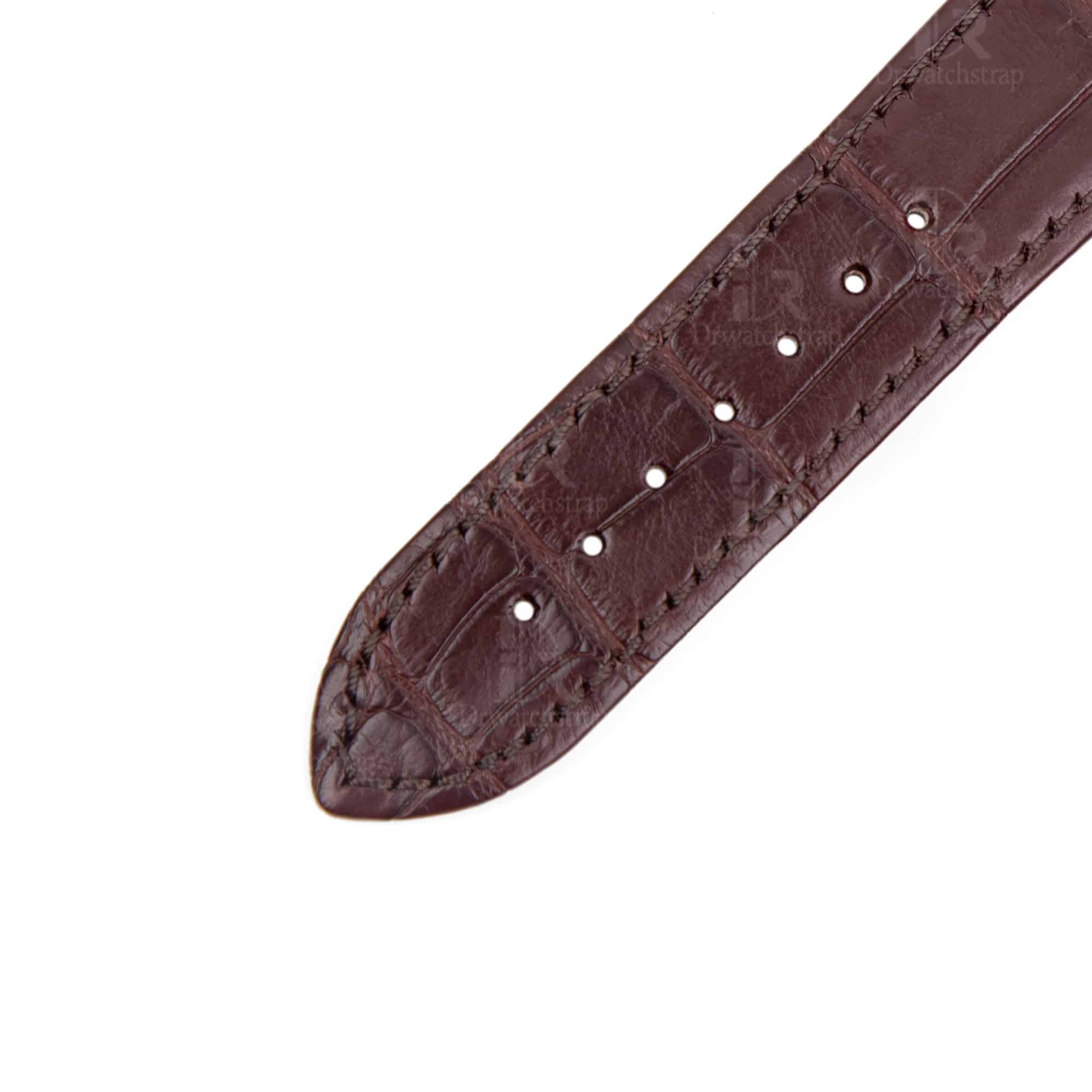 Custom handmade OEM Vacheron Constantin Overseas brown leather watch bracelet aftermarket shop online at low price