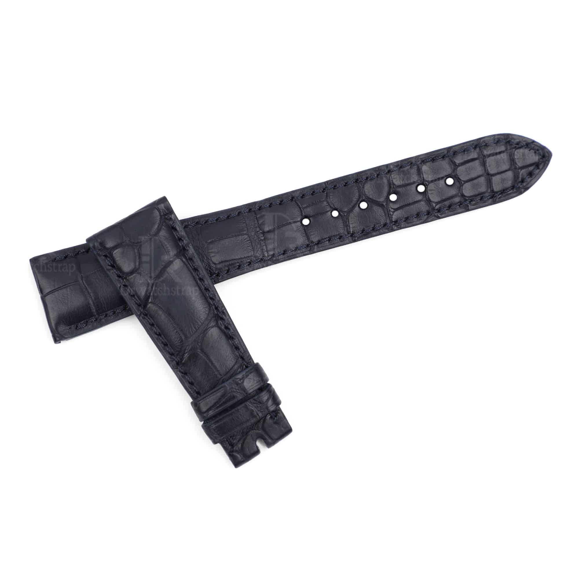Buy replacement Patek Philippe Blue leather strap American Alligator at discount price lug size available 12mm 14mm 16mm 18mm 19mm 20mm 21mm 22mm 23mm 24mm