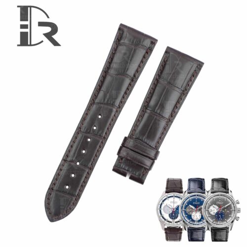 1615612633-OEM-replacement-zenith-el-primero-leather-strap-brown-hand-stitched-OEM(1) Custom replacement alligator brown leather Zenith watch straps and watch bands 19mm 20mm 21mm 22mm for Zenith El Primero Chronomaster, Elite Classic Academy