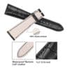 Buy replacement Patek Philippe black leather strap high-end quality American Alligator at discount price 12mm 14mm 16mm 18mm 19mm 20mm 21mm 22mm 23mm 24mm