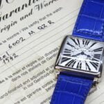 franck muller vanguard V32 V41 V45SCDT Blue calfskin leather watch band for sale